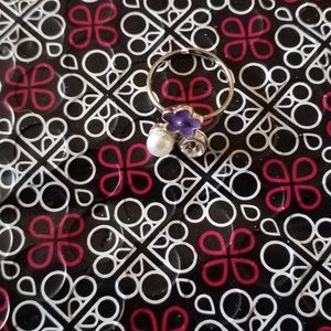 Paparazzi Pearl Flower Fake Diamond Ring